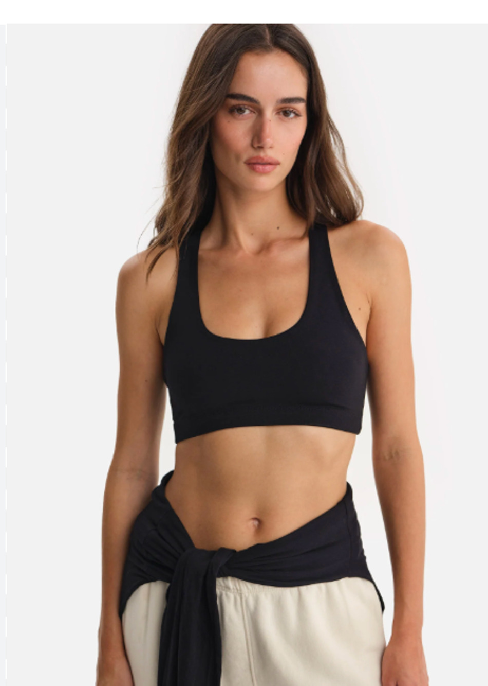 NWOT Mate the Label Organic Cotton Sports Bra Bundle (2) Jet Black Size XS